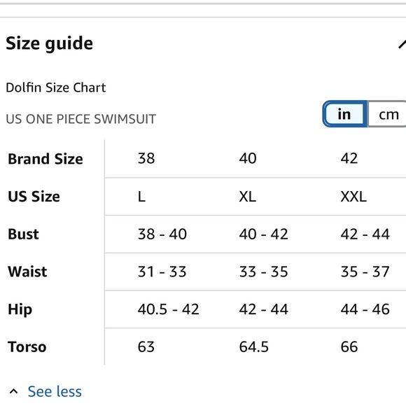 COPY - Dolfin Swimwear Athletic One Piece Swimsuit - Pro Racerback NWT XL sz 40 - Picture 4 of 9